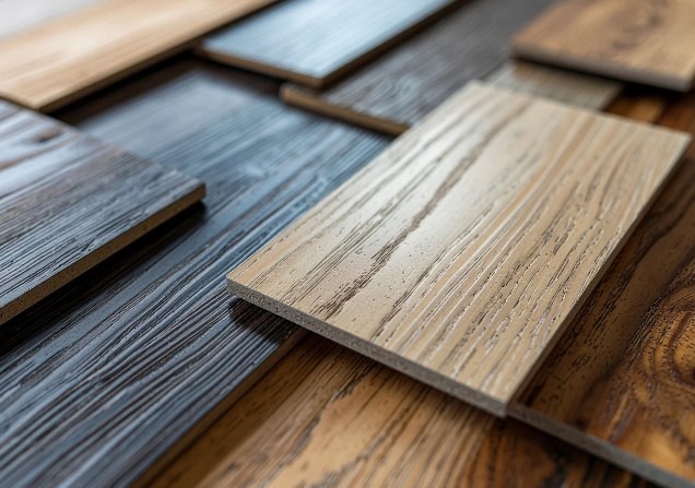 Corte de madera maciza en taller